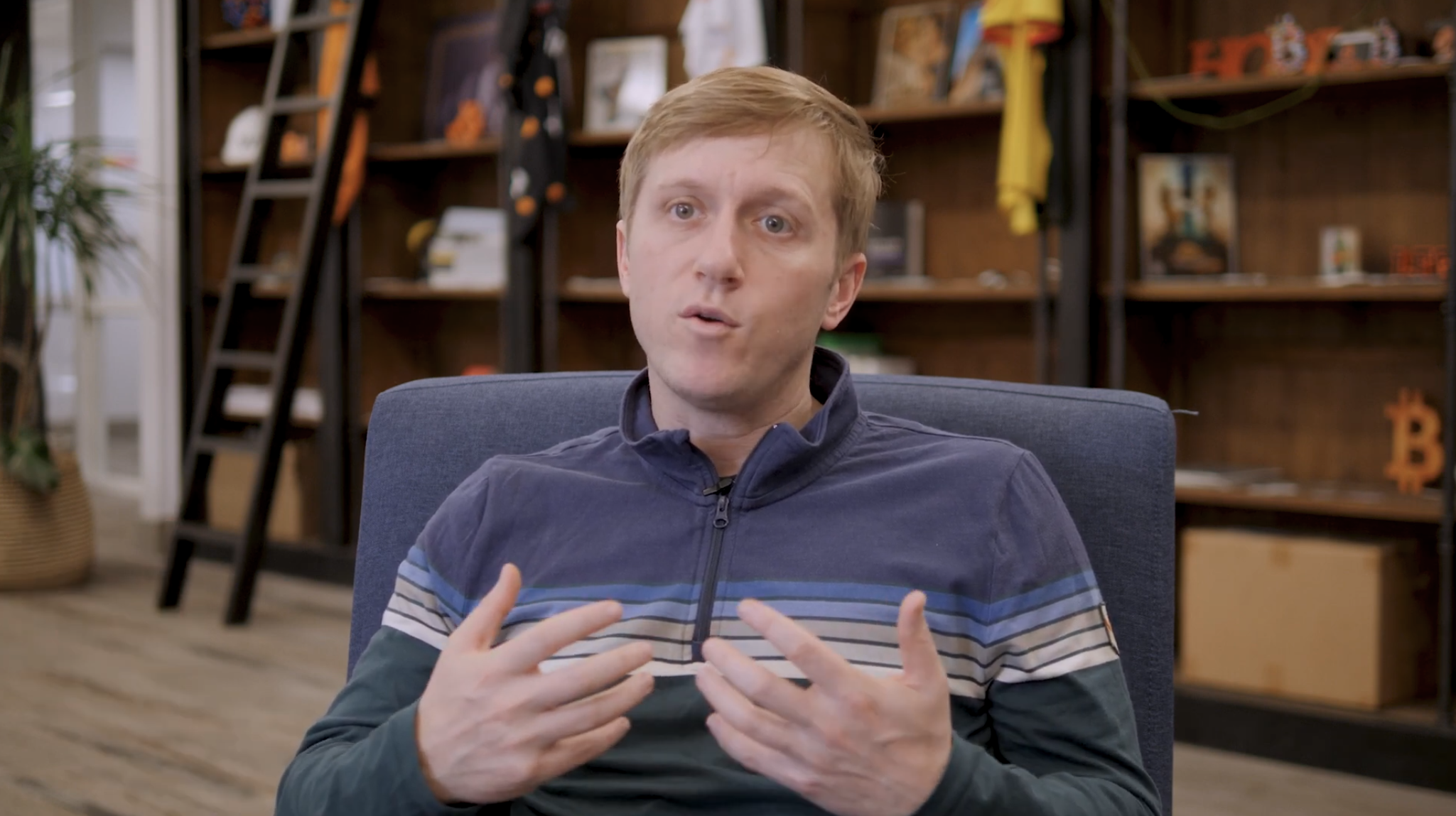 Interview production at Bitcoin company